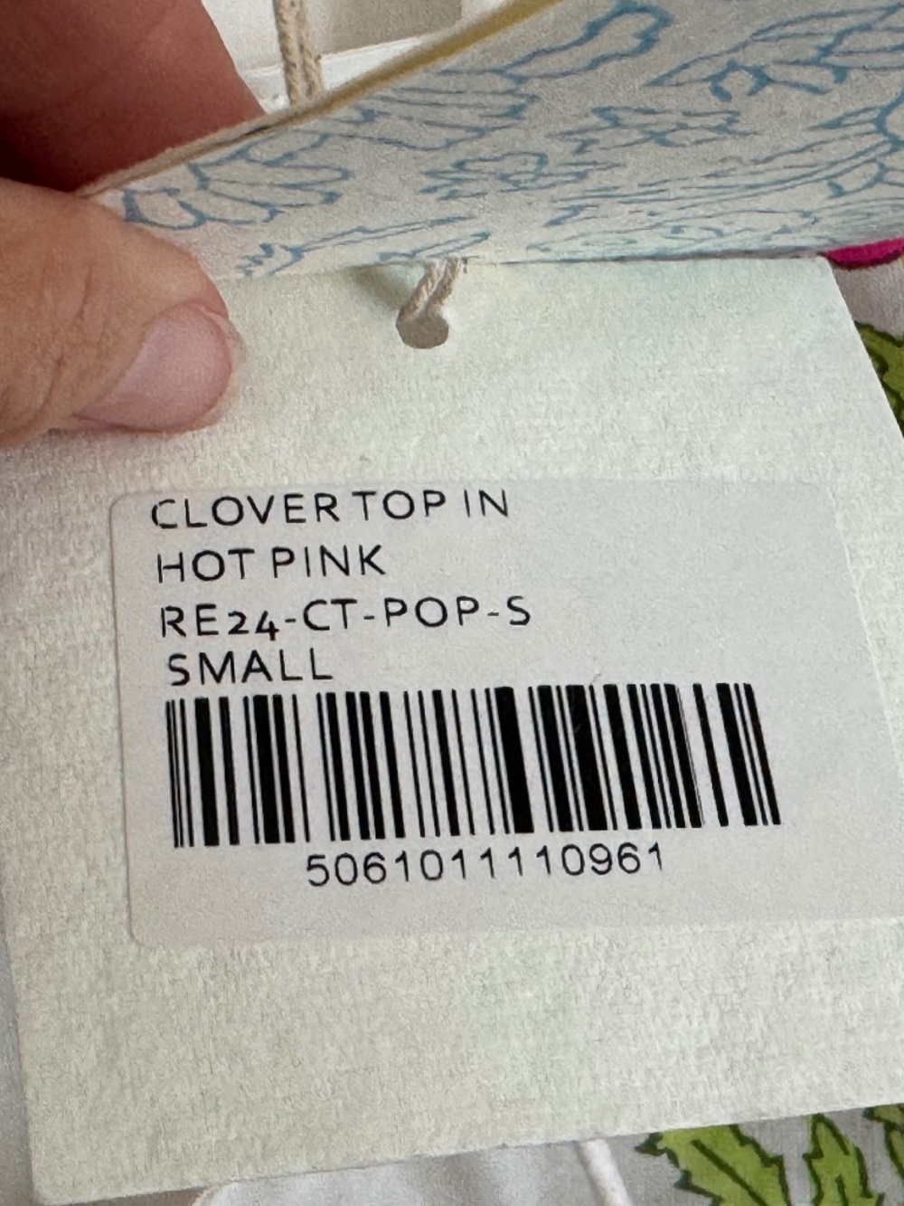 NWT, SZ BLOCKPRINTS, HAND BLOCKED/PRINTED, DARLING CLOVER TOP IN HOT PINK - Picture 5 of 16